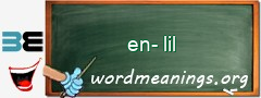 WordMeaning blackboard for en-lil